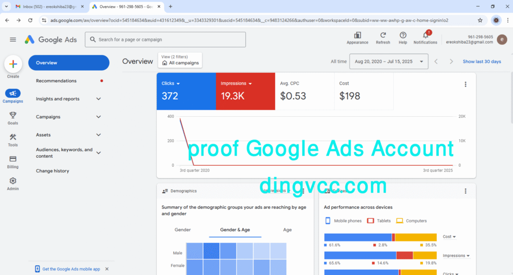 buy google ads account